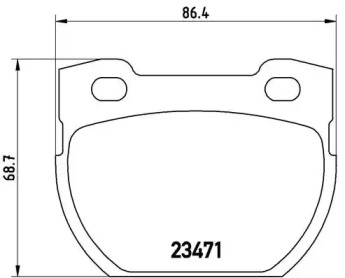 Комплект тормозных колодок (BREMBO: P 44 007)