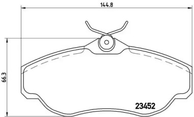 Комплект тормозных колодок (BREMBO: P 44 008)