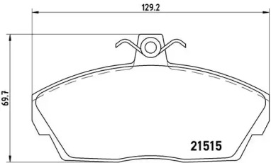 Комплект тормозных колодок (BREMBO: P 44 010)