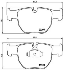 Комплект тормозных колодок (BREMBO: P 44 012)