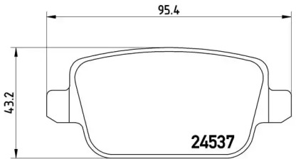 Комплект тормозных колодок (BREMBO: P 44 016)