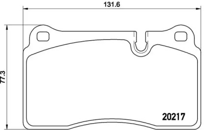 Комплект тормозных колодок (BREMBO: P 44 018)