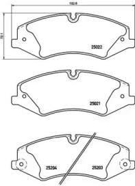 Комплект тормозных колодок (BREMBO: P 44 022)