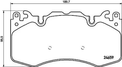 Комплект тормозных колодок (BREMBO: P 44 023)