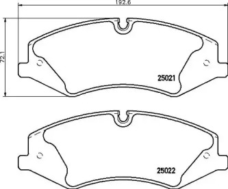 Комплект тормозных колодок (BREMBO: P 44 024)