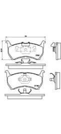 Комплект тормозных колодок (BREMBO: P 49 004)