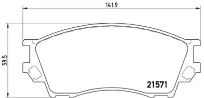 Комплект тормозных колодок (BREMBO: P 49 019)