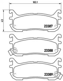 Комплект тормозных колодок (BREMBO: P 49 021)