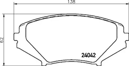 Комплект тормозных колодок (BREMBO: P 49 034)