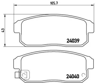 Комплект тормозных колодок (BREMBO: P 49 035)