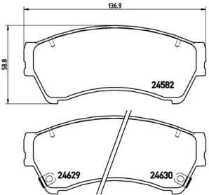 Комплект тормозных колодок (BREMBO: P 49 039)