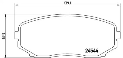 Комплект тормозных колодок (BREMBO: P 49 040)