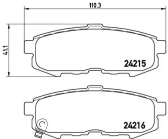 Комплект тормозных колодок (BREMBO: P 49 042)