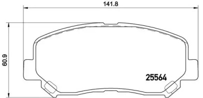 Комплект тормозных колодок (BREMBO: P 49 045)