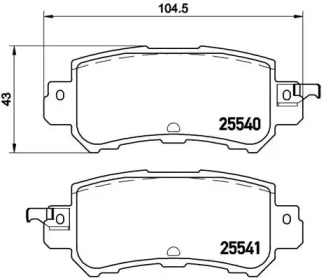 Комплект тормозных колодок (BREMBO: P 49 047)