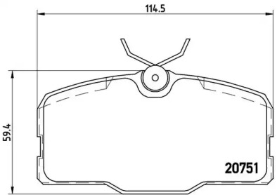 Комплект тормозных колодок (BREMBO: P 50 006)