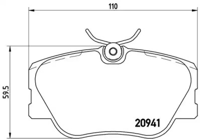 Комплект тормозных колодок (BREMBO: P 50 008)