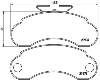 Комплект тормозных колодок (BREMBO: P 50 021)