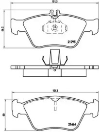 Комплект тормозных колодок (BREMBO: P 50 023)