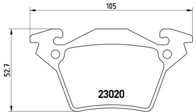 Комплект тормозных колодок (BREMBO: P 50 032)