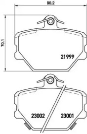 Комплект тормозных колодок (BREMBO: P 50 038)