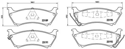 Комплект тормозных колодок (BREMBO: P 50 040)