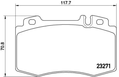 Комплект тормозных колодок (BREMBO: P 50 041)