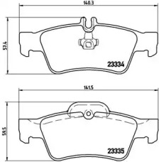 Комплект тормозных колодок (BREMBO: P 50 052)