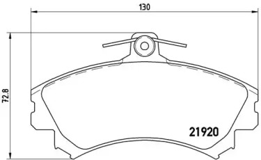 Комплект тормозных колодок (BREMBO: P 50 055)