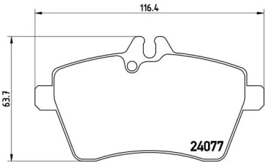 Комплект тормозных колодок (BREMBO: P 50 056)