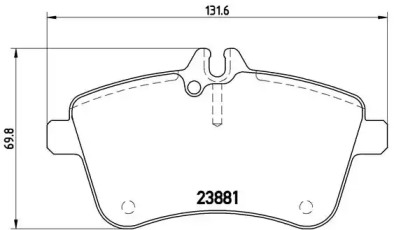 Комплект тормозных колодок (BREMBO: P 50 057)