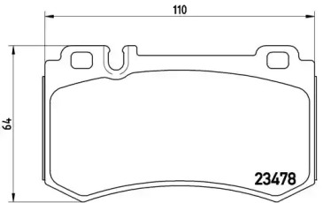 Комплект тормозных колодок (BREMBO: P 50 061)