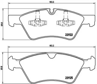 Комплект тормозных колодок (BREMBO: P 50 063)