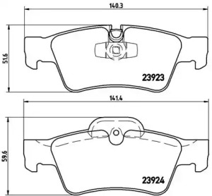 Комплект тормозных колодок (BREMBO: P 50 064)