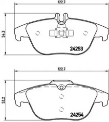 Комплект тормозных колодок (BREMBO: P 50 068)