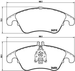 Комплект тормозных колодок (BREMBO: P 50 069)