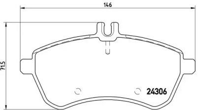 Комплект тормозных колодок (BREMBO: P 50 071)