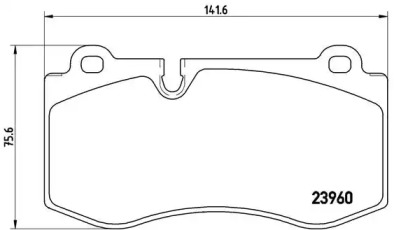 Комплект тормозных колодок (BREMBO: P 50 074)