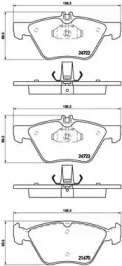 Комплект тормозных колодок (BREMBO: P 50 075)