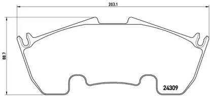 Комплект тормозных колодок (BREMBO: P 50 079)