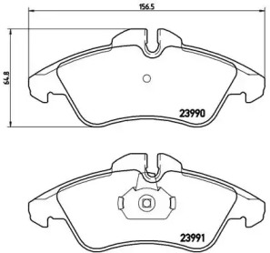 Комплект тормозных колодок (BREMBO: P 50 080)