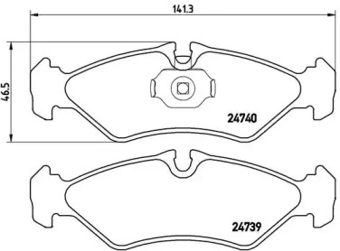 Комплект тормозных колодок (BREMBO: P 50 081)