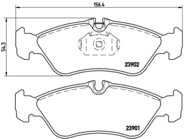 Комплект тормозных колодок (BREMBO: P 50 082)