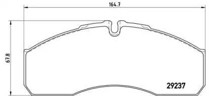 Комплект тормозных колодок (BREMBO: P 50 083)