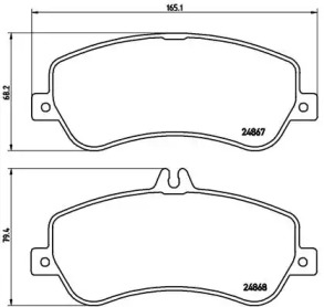 Комплект тормозных колодок (BREMBO: P 50 086)