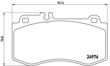 Комплект тормозных колодок (BREMBO: P 50 087)