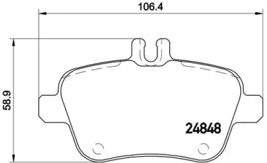 Комплект тормозных колодок (BREMBO: P 50 091)