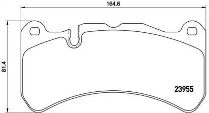 Комплект тормозных колодок (BREMBO: P 50 092)