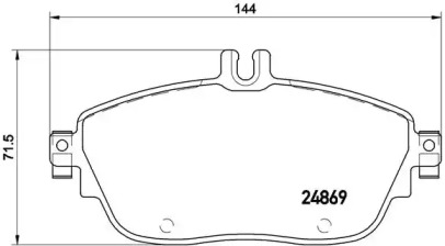 Комплект тормозных колодок (BREMBO: P 50 093)