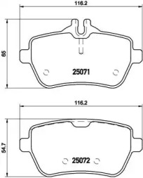 Комплект тормозных колодок (BREMBO: P 50 103)